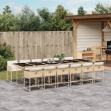 Cumpara ieftin Gossi set mobilier de gradina cu perne, 13 piese, bej, poliratan