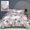 Lenjerie de pat Policotton, 6 piese, cearceaf de pat cu elastic, cearceaf pilota 230x200, 2 fete de perne 50x70, 2 fete de perne 70x70, LEH10 Relax Ki, Somnart
