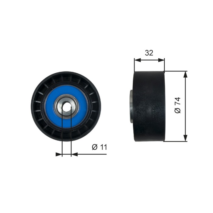 GATES T36518 FleetRunner&trade; Rola ghidare/conducere, curea transmisie