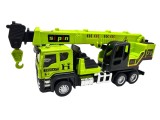 Macheta camion macara 17 cm metal si plastic brat extensibil carlig functional sunete si lumini