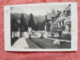 Carte postala, Sinaia tersasa Castelului Peles, 1941