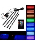 Kit 4 Lumini Ambientale RGB cu telecomanda, 12V, 18 LED, 32 cm LAL-18, Xenon Bright