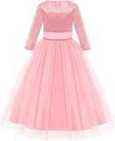 Rochie festiva pentru fete IBTOM CASTLE, roz, marime 150, 9-10 ani - OUTLET