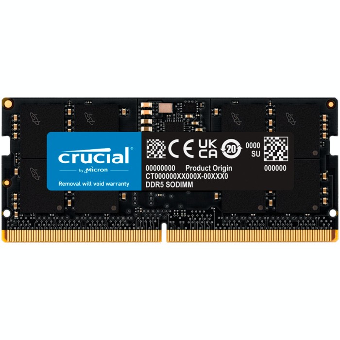 CRUCIAL 16GB DDR5-4800 SODIMM CL40 (16GBit) &amp;quot;CT16G48C40S5&amp;quot;,
