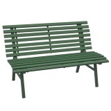 Outsunny Bancă pentru Grădină, Banca de Exterior pentru Terasă cu Șezut și Spătar cu Lamele, 123x67x79 cm, Verde | Aosom Romania