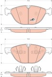 TRW GDB1728 COTEC set placute frana,frana disc