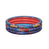 Piscina gonflabila pentru copii model Spiderman, 122 x 30 cm, Albastru/Rosu, General