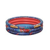 Piscina gonflabila pentru copii model Spiderman, 122 x 30 cm, Albastru/Rosu