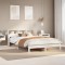 Gossi cadru de pat fara saltea, alb, 160x200 cm, lemn masiv pin