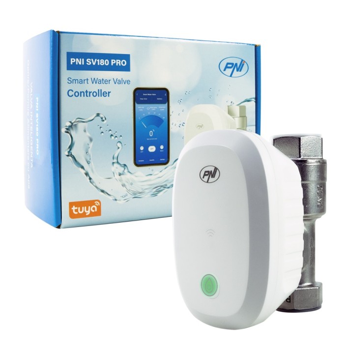 Aproape nou: Valva inteligenta pentru apa PNI SV180 PRO, conectivitate Wi-Fi, IP65,