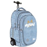 Cumpara ieftin Ghiozdan Troler ST.Right, colectia Meow Mood, TB01, roti silicon, 44x32x25 cm