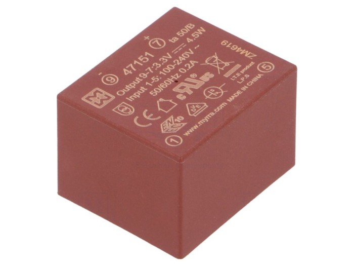 Convertor AC/DC 4,5W 3,3VDC
