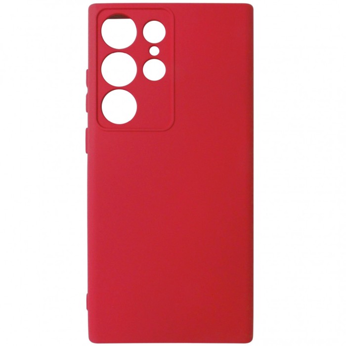 Husa tip capac spate silicon TPU Matte rosie pentru Samsung Galaxy S23 Ultra 5G