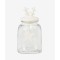 Borcan de sticlă cu capac etanș din ceramică, Crăciun, model corn de ren, 3,5 l, transparent