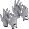 Set 2 Perechi Mănuși Antităiere TopGearWorld, HPPE/Spandex/Nylon, Gri, Mărimea L, Protecție Muncă Alimentară, Bărbați/Femei