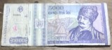 BNKRO05 Bancnota veche 5000 lei 1998 Avram Iancu cu stema hirtie Romania bani vechi circulati colectie numismatica