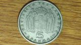Grecia - moneda de colectie raruta - 5 drahme 1954 - Regele Paul I al Greciei