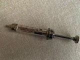 Seringa 2 ml otel sticla vintage INALTERA Supra Medica RECORD, seringa sticla colectie