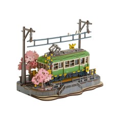 Puzzle 3D Tramvai Japonez, 223 piese, lemn, 14+
