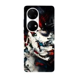 Husa compatibila cu Huawei P40 Pro model Abstract painting of women, Silicon, TPU, Viceversa, Transparent, Carcasa