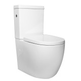 Set vas WC stativ, Fluminia, Minerva, monobloc, cu rezervor și capac wc, alb