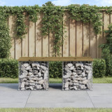 VidaXL Bancă grădină, design gabion, 103x44x42 cm, lemn pin impregnat