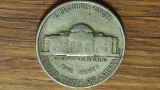 Cumpara ieftin SUA - moneda de colectie WW2 - 5 cents 1942 D / Denver - "Jefferson Nickel" - serie mai rara, mai greu de gasit !