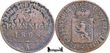 1868 A, 3 Pfennige - Heinrich al XXII-lea - Principatul Reuss Elder Line