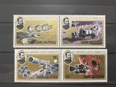 PC427 - COOK ISLANDS 1980 Spatiu/ Aniversare Kepler, serie MNH, 4v foto