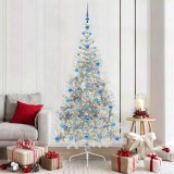VidaXL Pom de Crăciun artificial pre-iluminat Argintiu 210 cm PET 3397226