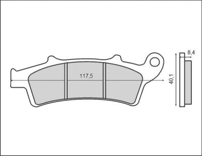 Set placute frana FT3096 &amp;ndash; Aprilia Arecife - Atlantic &amp;ndash; Scarabeo &amp;ndash; 125-500cc &amp;ndash; Malaguti Madison 250-400cc &amp;ndash; Peugeot Looxor 150cc foto