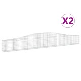 Cumpara ieftin Cosuri gabion arcuite 2 buc, 400x30x40/60 cm, fier galvanizat