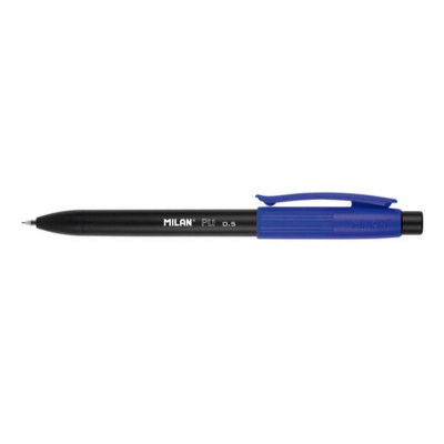 Creion Mecanic MILAN PL1, Mina de 0.5 mm, Radiera Inclusa, Corp Negru/Albastru, Creioane Mecanice, Creion Mecanic cu Mina, Creioane Mecanice cu Mina, foto