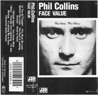 Casetă audio Phil Collins &amp;lrm;&amp;ndash; Face Value, originală foto