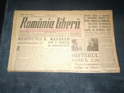 ZIAR ROMANIA LIBERA 27 MARTIE 1946 foto