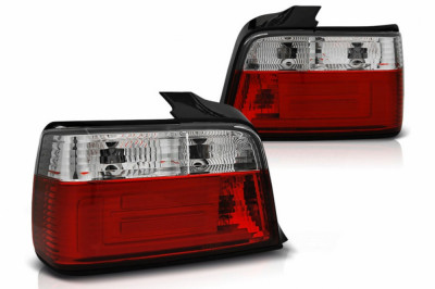 Stopuri LED BAR compatibile cu BMW Seria 3 E36 Sedan (12.1990-08.1999) Rosu Clar TLBME36 foto