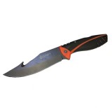 Cumpara ieftin Cutit Tactic Supravietuire Gerber cu Carlig si Teaca Textila, Vanatoare, Drumetii, Camping, Gri/Portocaliu, 25.5cm