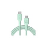 Cablu Greencell PowerStream USB-C 2m 100W &Icirc;ncărcare Rapidă PD Verde