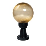 Lampa Gradina Luca Auriu 200x200x350mm IP44 E27 40W, Iluminat Exterior Design Premium Retro-Modern, Corp de Iluminat Elegant pentru Terasa si Alee