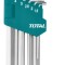 Set 9 chei imbus hexagonale TOTAL Industrial -cap bila-1.5-10mm-brat lung
