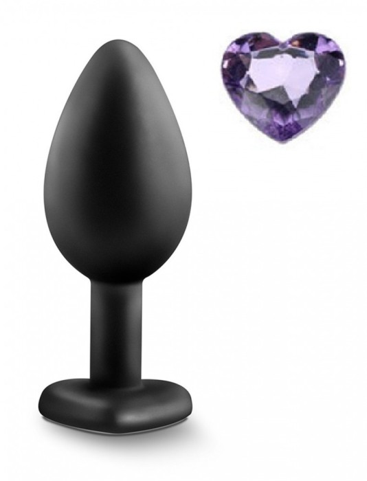 Dop Anal Brighty, Small Silicon Negru/Mov Deschis Mokko Toys