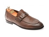 Mocasini eleganti LE COLONEL maro, 72709, din piele naturala