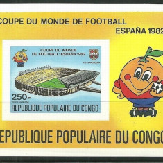 Congo 1982 Sport Football Soccer Spain imperf. sheet MNH S.713