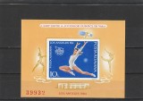 ROMANIA 1984 LP 1106 A XXIII-a EDITIE J.O.VARA LOS ANGELES 1984 COLITA NEDANTELATA GIMNASTICA MNH