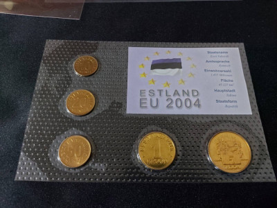 Seria completata monede - Estonia 1994-2001 foto