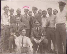 HST P875 Poză ofițeri rom&amp;acirc;ni aviație piloți Buzău 1933 Școala de pilotaj foto