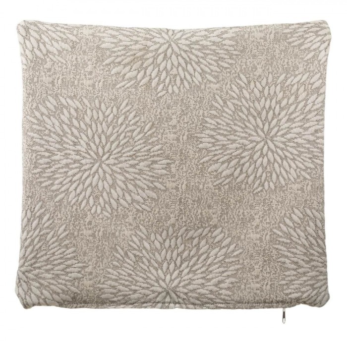 Fata de Perna Decorativa Gri Ecru Flori 45x45 cm