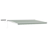 vidaXL Cort electric retractabil Verde și alb 4,5 &times; 3,5 m 3421882