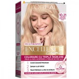 Vopsea de par permanenta Excellence Creme 10.21 Blond Foarte Deschis Perlat, 192ml, L&#039;Oreal Paris