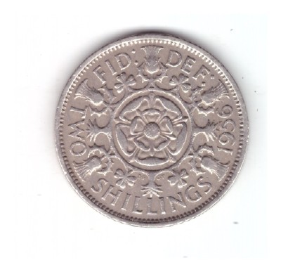 Moneda Anglia 2 shilling / 2 shillings 1956, stare buna, curata foto